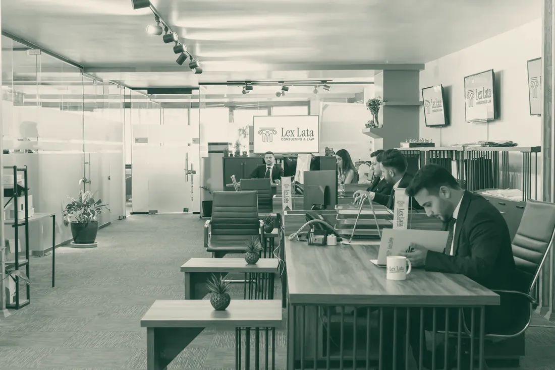 The open-plan working area of the Lex Lata office
